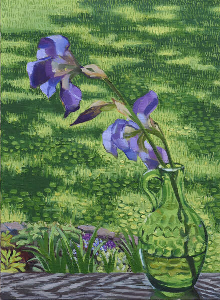 Blue Iris with Lawn