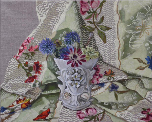 Echinops and Zinnias