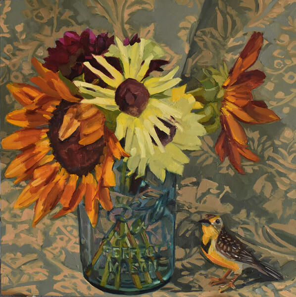 Sunflowers Ball Jar