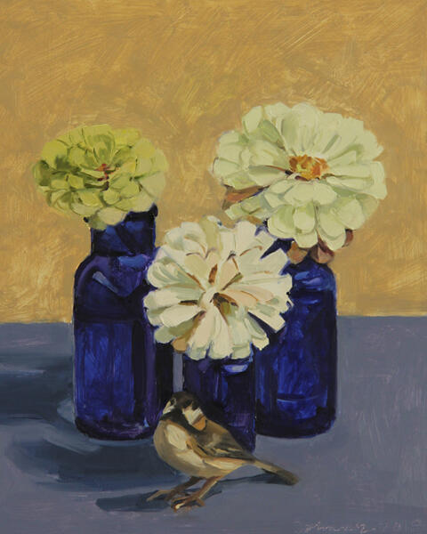 White Zinnias